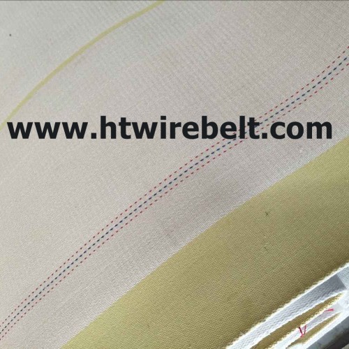 Inwoven aramid edge corrugator belt